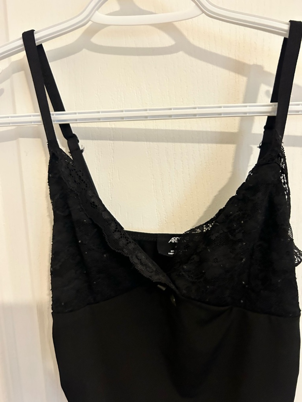 Ardene Black Lace-Trim tank top